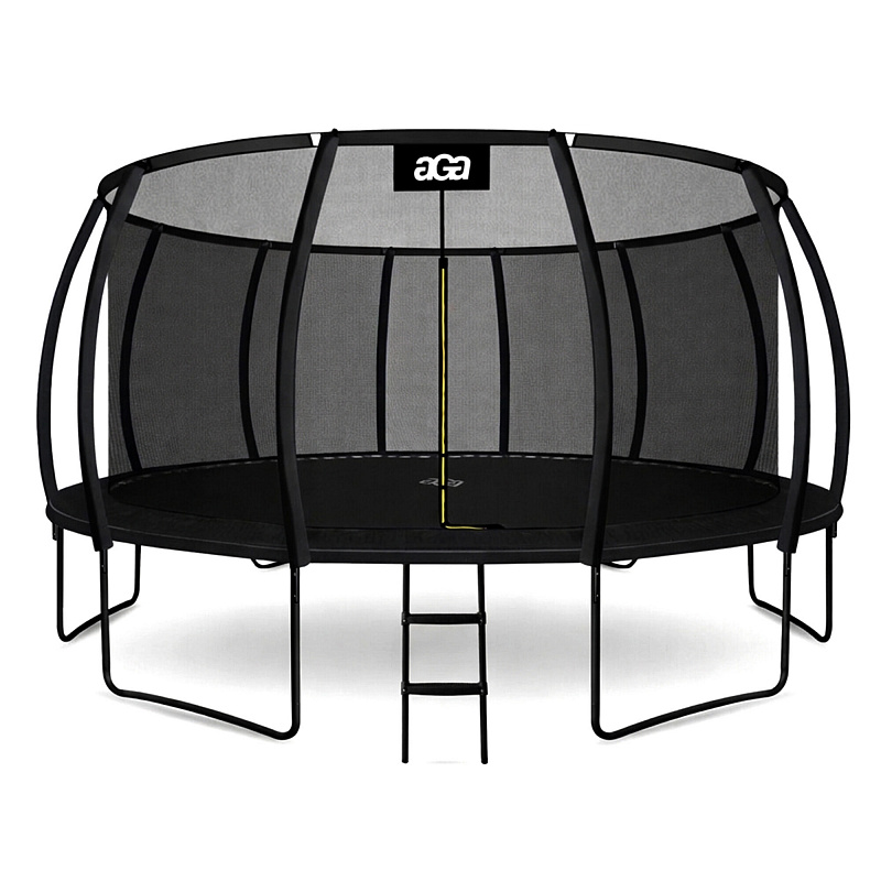 Aga SPORT EXCLUSIVE Trambulină 500 cm Neagră + plasă de protecție + scară