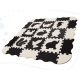 Aga Puzzle din spumă contrastantă 30 x 30 cm, 25 buc Negru-crem
