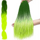 Păr Kanel sintetic Codițe Ombre verde neon ISO