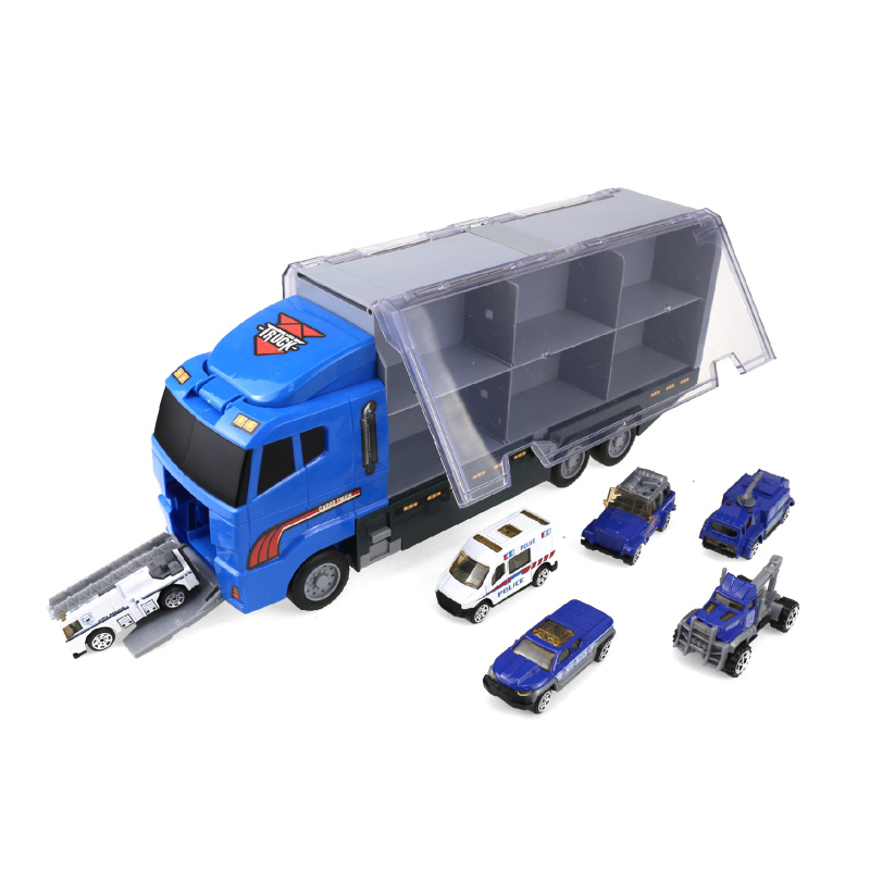 Aga4Kids Camion cu mașinuțe de poliție
