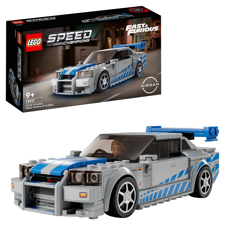 LEGO® Speed Champions 76917 Nissan Skyline GT-R (R34) Mai furios, mai iute