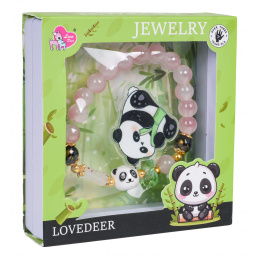 Set Bijuterii Panda Brățară Roz