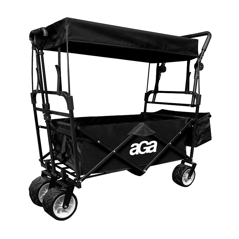Aga Cărucior de transport pliabil cu copertină Negru 6DAZ536 - CALITATEA A II-A