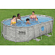 BESTWAY Power Steel Swim Vista piscină cu fereastră 427x250x100 14x8FT 7in1