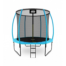 Aga SPORT EXCLUSIVE Trambulină 250 cm Albastru deschis + plasă de protecție + scară