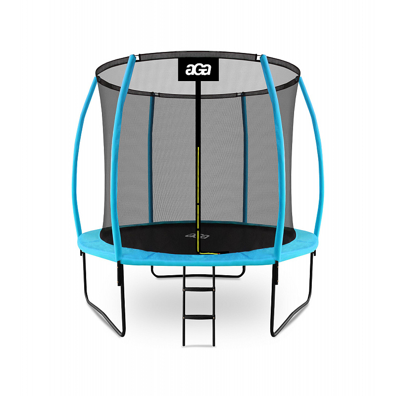 Aga SPORT EXCLUSIVE Trambulină 250 cm Albastru deschis + plasă de protecție + scară