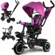 Tiny Bike 3v1 Cărucior triciclu cu copertină SP0650 Violet