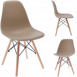 Scaun EVA scandinav din plastic bej