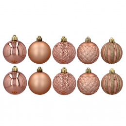 Aga Globuri de Crăciun 6cm 10buc Roz Aga Globuri de Crăciun 6cm 10buc Roz
