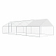 Aga Cușcă pentru găini 3x8x2 m cu prelată - cușcă exterioară pentru păsări de curte și iepuri