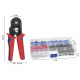 Set clește de sertizat + 500 terminale ISO 13586