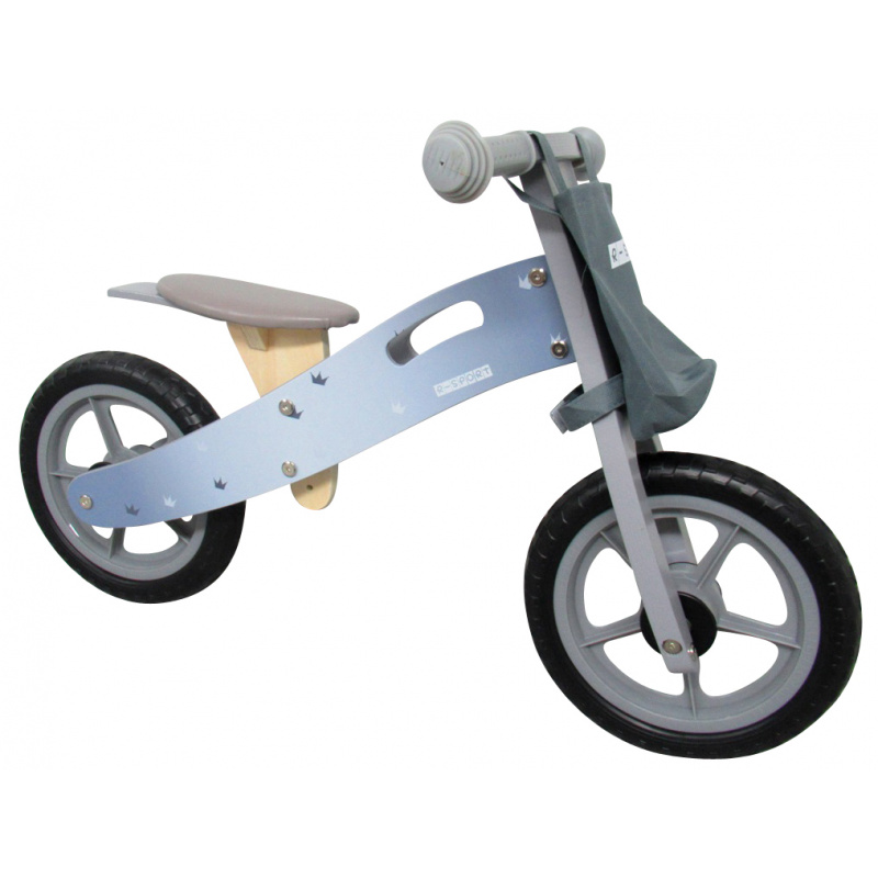 R-Sport Bicicletă de echilibru din lemn pentru copii R10 Gri