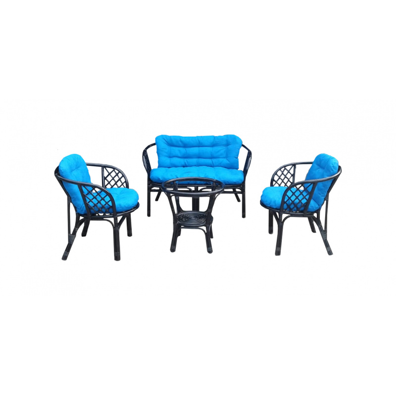 LEX Ratanová sestava BAHAMA Black Blue
