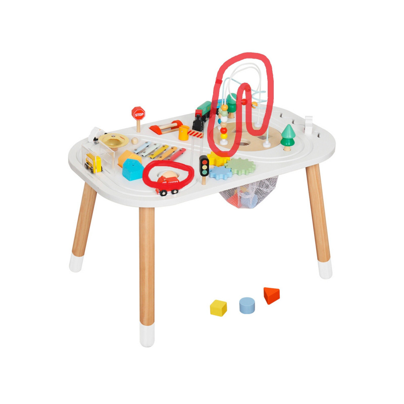 Aga4Kids Masă Montessori pentru copii cu activități și cale ferată 2DZ249 - II. CALITATE