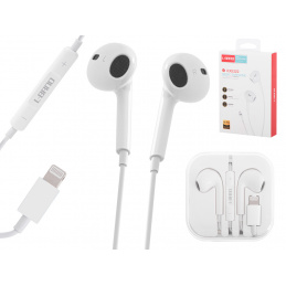 Căști cu fir Lightning Albe