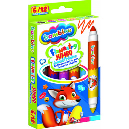 Bambino Markere Jumbo cu două fețe 6 buc/12 culori