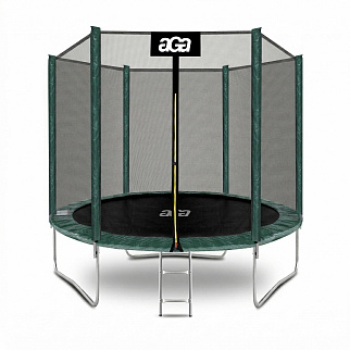 Aga SPORT TOP Trambulină 250 cm Verde închis + plasă de protecție + scară