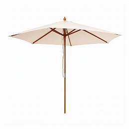 Linder Exclusiv Umbrelă de grădină cu structură din lemn 300 cm Bej