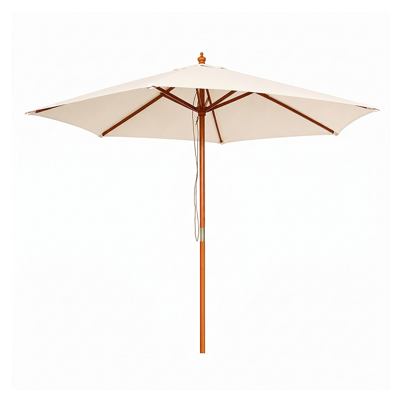 Linder Exclusiv Umbrelă de grădină cu structură din lemn 300 cm Bej