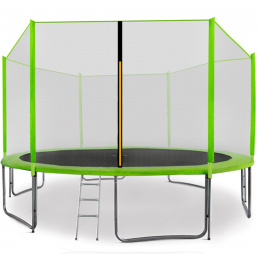 Aga SPORT PRO Trambulină 400 cm Light Green + plasă de protecție + scară + buzunar pentru încălțăminte
