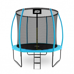 Aga SPORT EXCLUSIVE Trambulină 250 cm Albastru deschis + plasă de protecție + scară