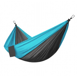 Aga Hamac de călătorie 270x140 cm Negru-albastru