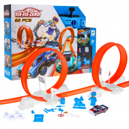 Pistă de curse extremă pentru copii 3+ Mașinuță care își schimbă culoarea + 2 bucle + lansator