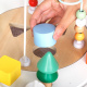Aga4Kids Masă Montessori pentru copii cu activități și cale ferată de jucărie