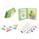 Puzzle magnetice 3D pentru copii Aga - Blocuri Tangram