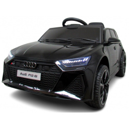 AUDI RS6 GT NEGRU Mașină pe acumulator EVA Piele telecomandă