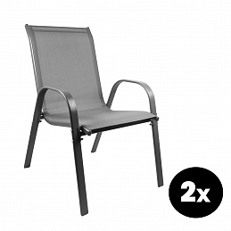 Aga 2x Scaun de grădină MR4400GY-2 Gri