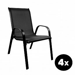 Aga 4x Scaune de grădină MR4400BC-4 Negru