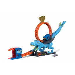 Hot Wheels City HKX42 Buclă cu T-Rexul vorace Hot Wheels City HKX42 Buclă cu T-Rexul vorace