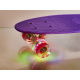 Aga Fiskeboard skateboard roți LED mov