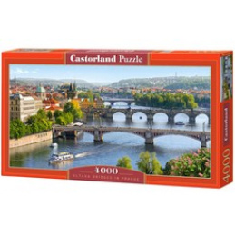 Puzzle CASTORLAND 4000 de piese - Podurile Vltavei din Praga
