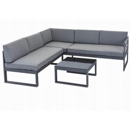 Mobilier de grădină - canapea de colț cu funcție de șezlong, masă