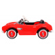BMW 507 Retro mașinuță electrică pentru copii roșie + LED audio + telecomandă + piele ecologică + EVA + pornire lentă