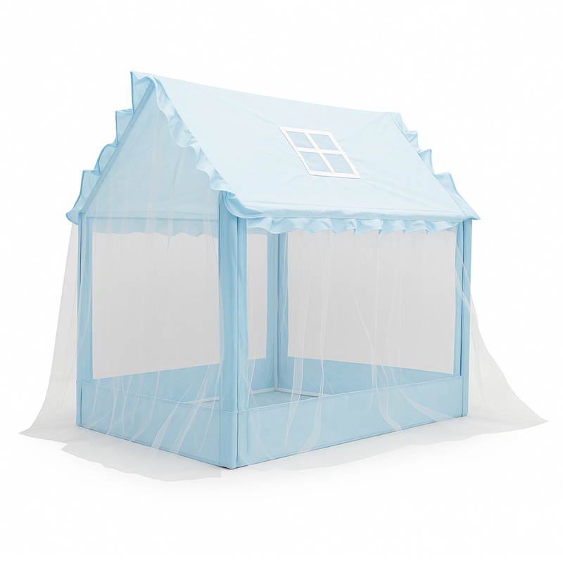 Aga4Kids Cort de joacă pentru copii Căsuță Albastră
