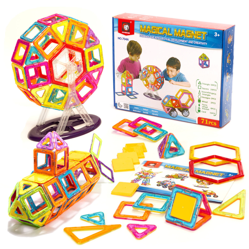Aga Set de construcție magnetică Magical magnet 71 bucăți