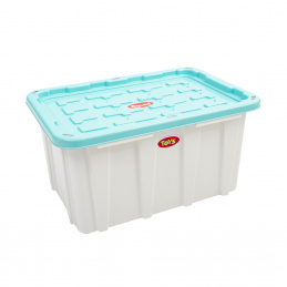 Cutie de depozitare Doloni cu capac 75x51x37 Alb/Turcoaz