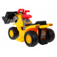 Buldozer pe baterii pentru copii Călăreț + cască + cupă mobilă + sunete