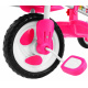 tricicletă pentru copii Elephant Pink + sunete + copertină + barieră de siguranță + suport pentru picioare + mâner + schiuri + spațiu de depozitare