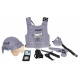 Set pilot pentru copii 3+ Pistol interactiv + cască reglabilă + vestă cu mască de oxigen + accesorii