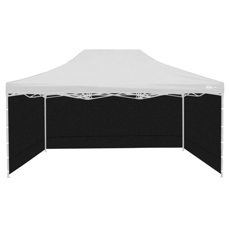 Aga Pereți laterali pentru stand de vânzare 3x4,5m Negru