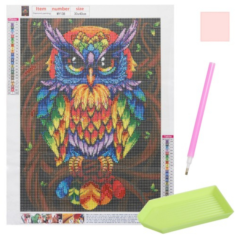 Malatec 17012 Pictură cu diamante 5D - Bufniță