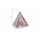 Aga4Kids Cort Teepee pentru Copii Gri-Roz