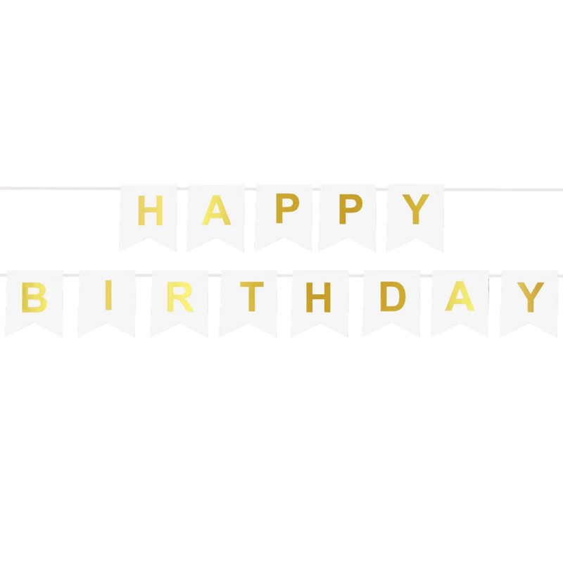 Aga4Kids Banner de aniversare cu inscripția Happy Birthday
