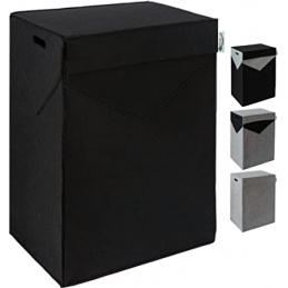 Coș de rufe din fetru 67x52x35cm negru