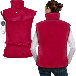 Tresko Pernă electrică de încălzire pentru spate și gât Roșu închis