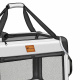 Tresko Cușcă de transport pentru câini și pisici 70x52x52 cm Gri deschis
